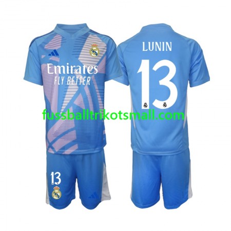Fußballtrikots Real Madrid Andriy Lunin 13 Torwart Kinder 2024-2025 Kurzarm Heimtrikotsatz kaufen
